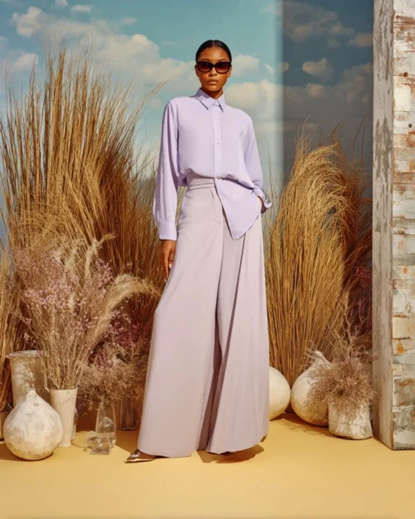 Lavender Shirt & Palazzo
