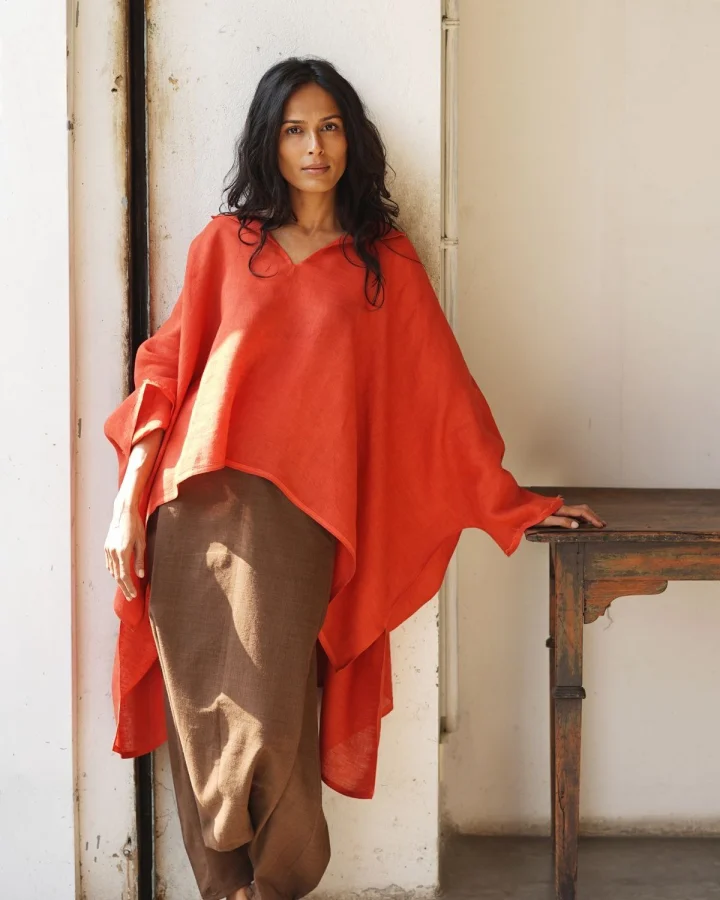 Tangerine Handloom Kaftan