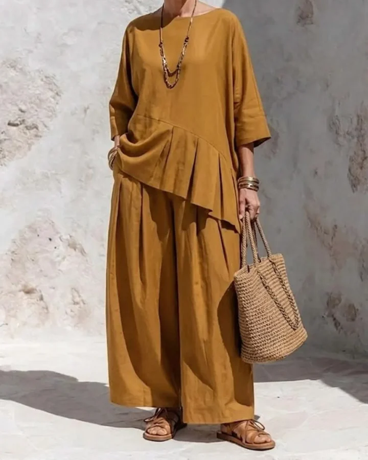 Mustard Wide-Leg Co-ord